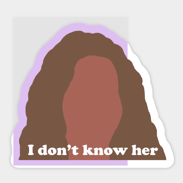 Mariah Carey I Don't Know Her Sticker by popmoments